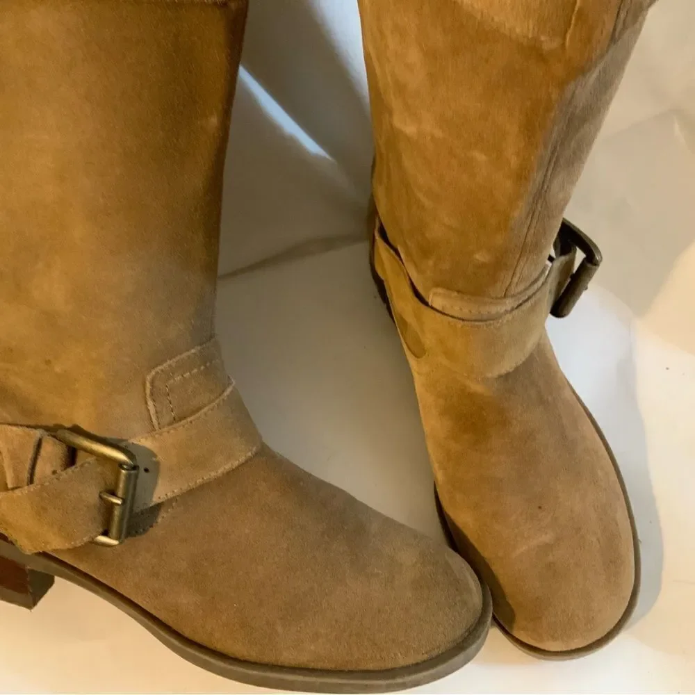 Jessica Simpson Brown Leather/Suede Over The Knee Boots Size 9.5
